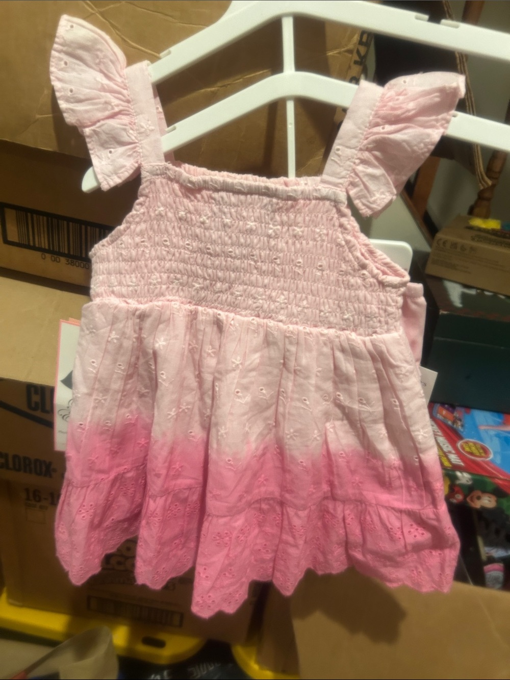 NWT Sz. 12 mths shades of pink eyelet dress w/panties